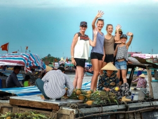 Floating Markets in Mekong Delta